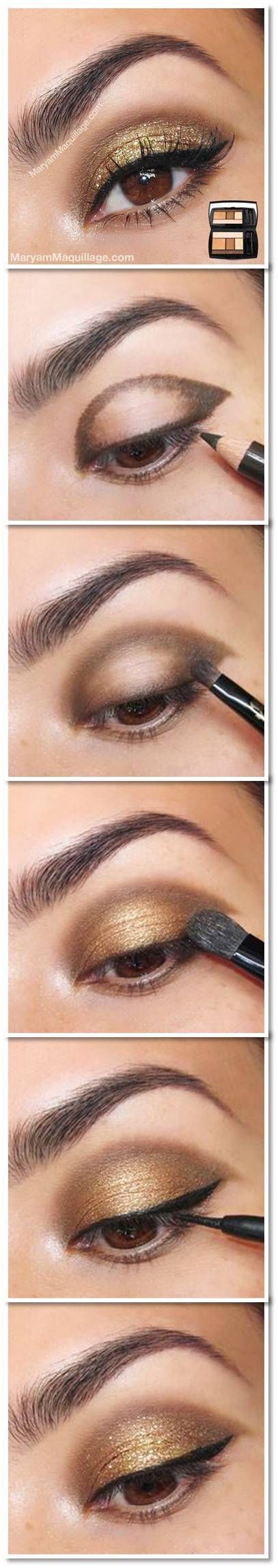 How To: Gold Glitter Eye
