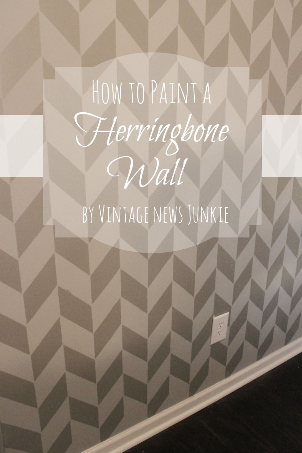 How to Paint a Stencil Wall by Vintage News Junkie