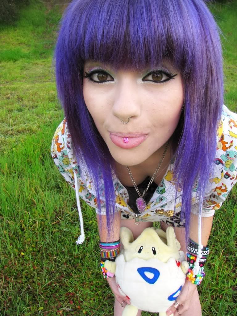 Leda Muir purple bangs #purple #dyed #hair #pretty