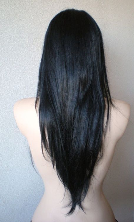 long, dark hair