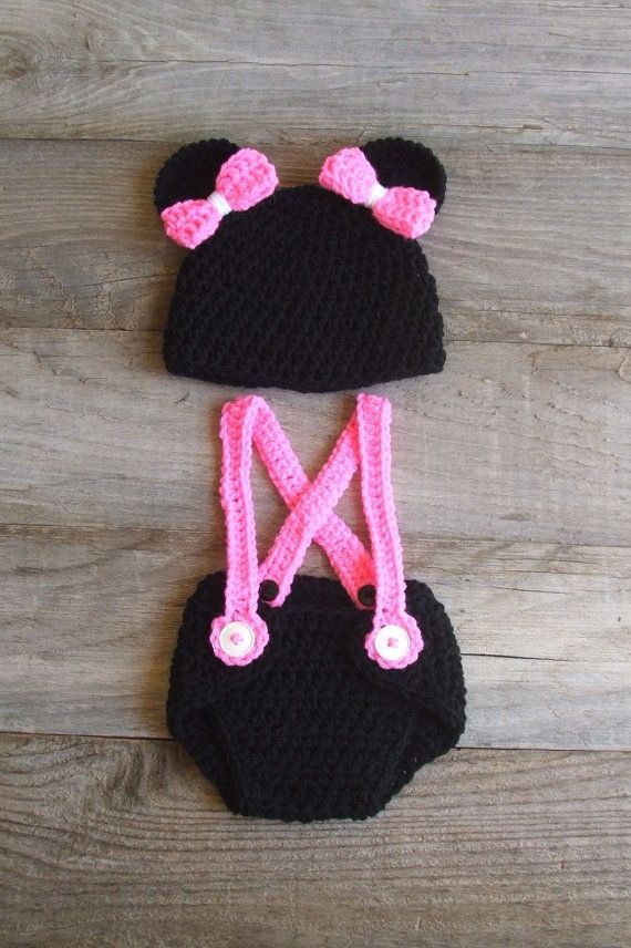 Mickey Mouse Inspired Diaper Cover & Hat Set by KreativeKroshay, $37.50
