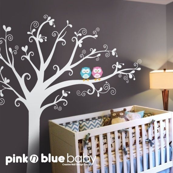 Owl theme nursery. LOVE!! This is the color of our walls!!!