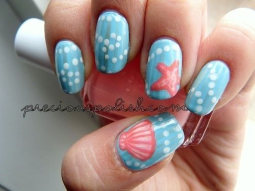 Starfish Nails… Reese would love these!
