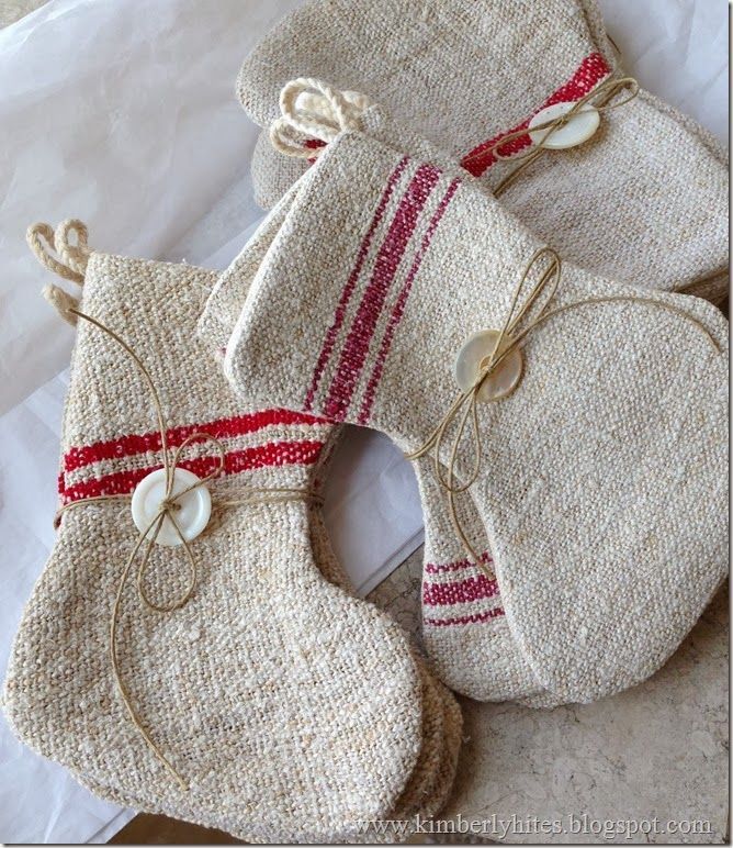stockings made from grain sacks