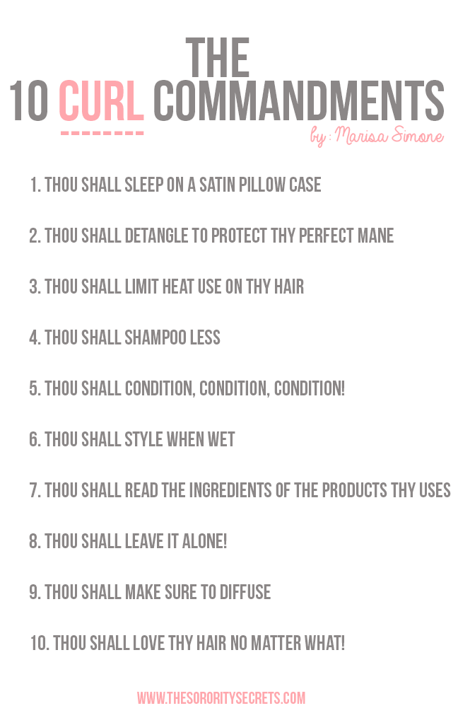 The 10 Curl Commandments for perfect, curly hair!