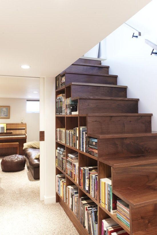 the best staircase for a basement – or anywhere else…   kitchen storage in the