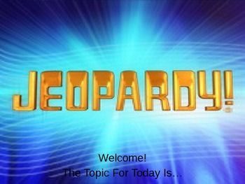 This is a powerpoint file for a 3rd grade math review Jeopardy Game. The five ca