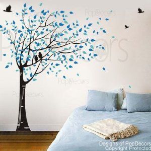 This is up with green and purple leaves in the big girl bedroom – love it!