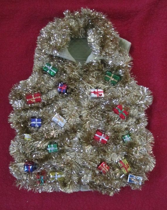 Ugly Christmas Sweater Party Vest Tons of Garland by MotherFrakers, $25.00