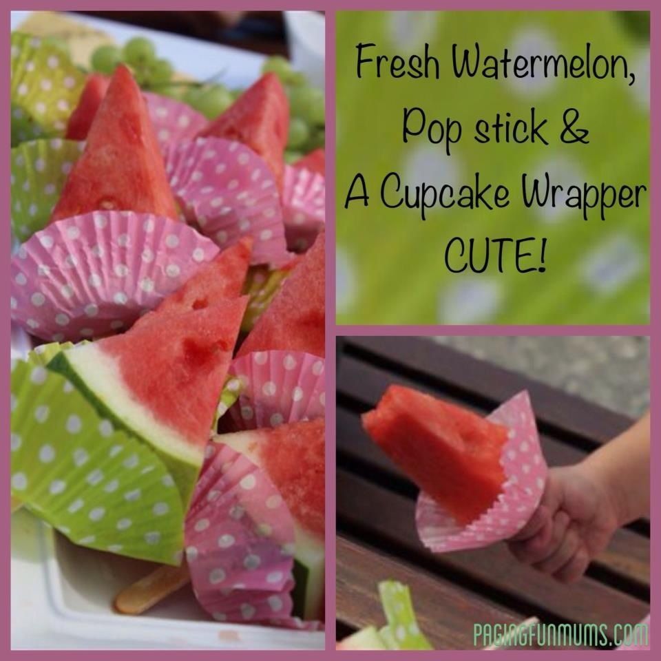 Watermelon Pops + awesome kids party food idea **Did this for Maddies party..SUP