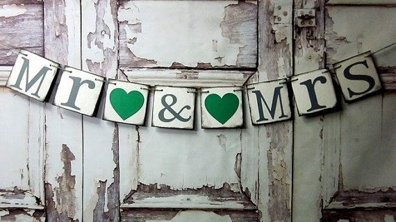 Wedding shower Decorations banner MR & MRS by WineCountryBanners, $14.00