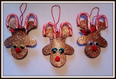Candy Cane Reindeer Ornament {Craft} Kid-friendly and inexpensive