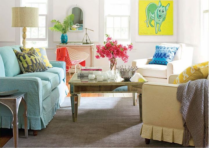 colorful eclectic living room