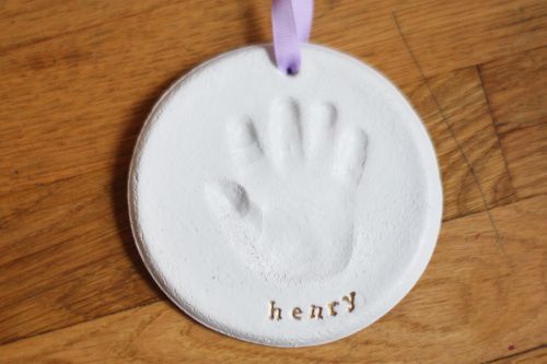 diy salt dough handprint ornament 1