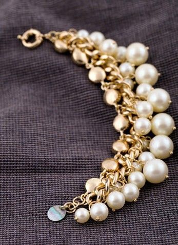 elegant simulated pearls & rhinestones bracelets$36.00 ,Style No.: A420007