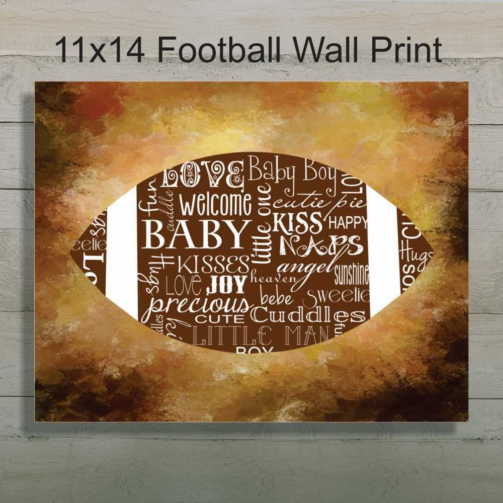 Football Print Football Wall Art Boys Nursery by UrbanStyleDesigns