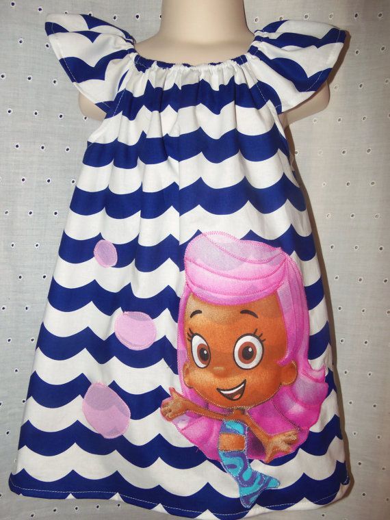 Girls Custom Made Bubble Guppies  Dress…. So cute for audrinas 2nd bday party!