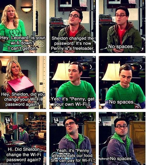Haha oh Sheldon.
