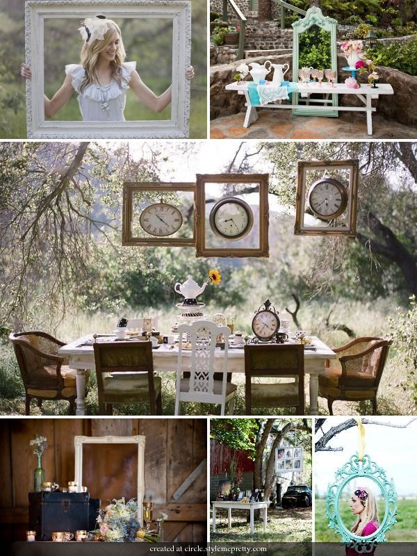 i want a fairy tale/ alice in wonderland tea party theme for a wedding reception