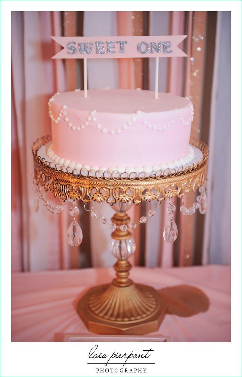 Keiras 1st birthday cake. party first birthday girl Pink and Gold