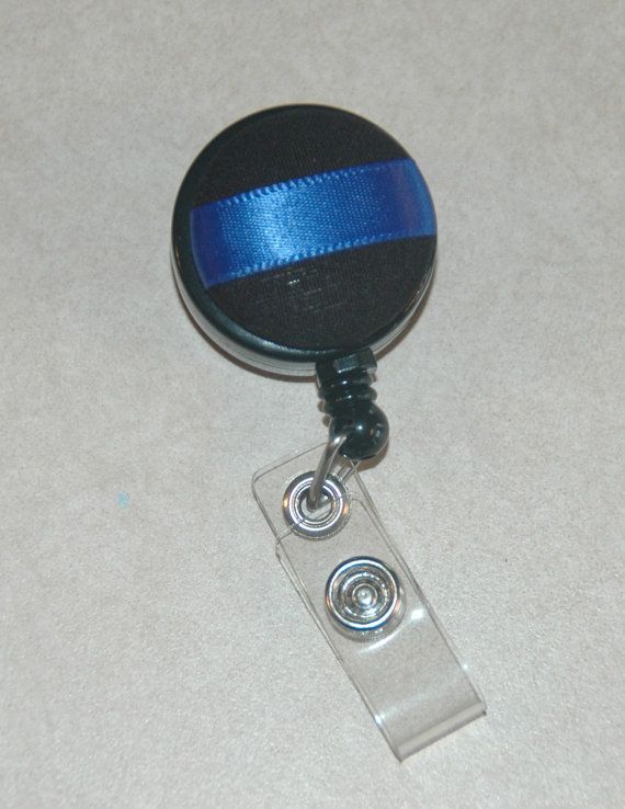 Law Enforcement Police Blue Line Badge ID holder! i can use this for my nurse ID