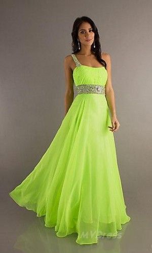 Margarita lime green! Love the color & style of this dress-perfect for a freshma