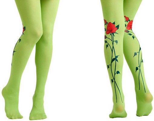 ModCloth is selling some very Poison Ivy-esque tights.