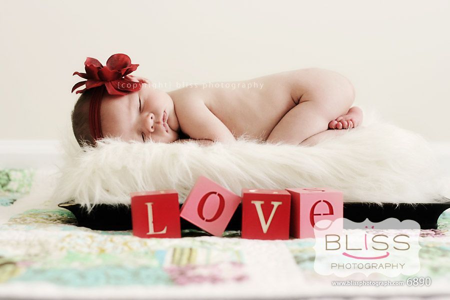 newborn…perfect for valentines day! ESP since my baby was born on valentines!