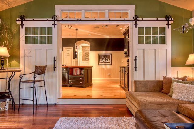 Old barn doors brought inside. Love this!