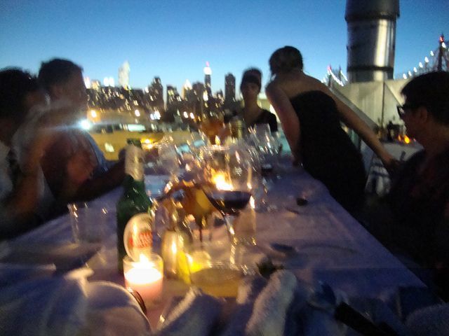rooftop dinner party