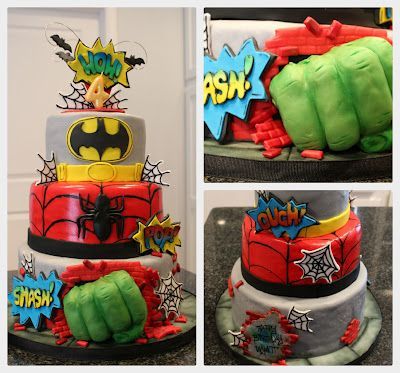 Superhero cake @Casey Kerstens