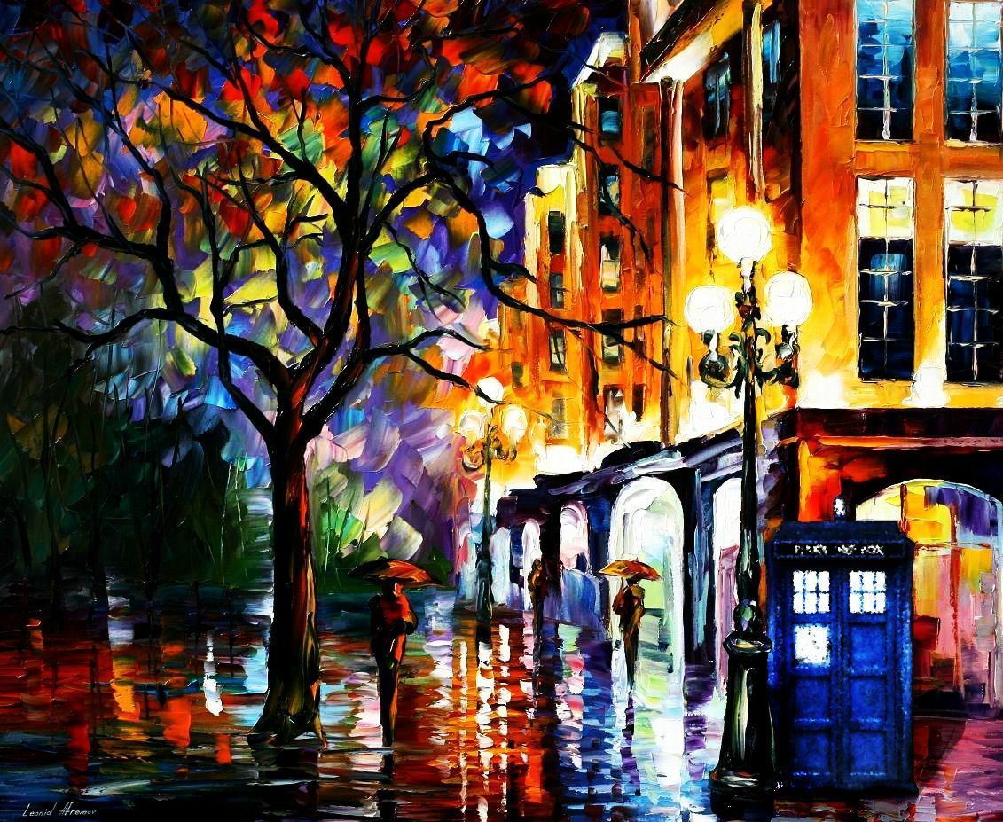 TARDIS painting. I would pay for this