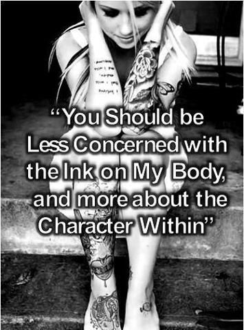 Tattoo quote | body vs character