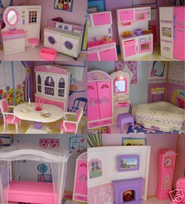 The best barbie doll house furniture! Makes sounds, lights up, interactive, over