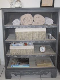 Turn a dresser into a shelf and with French scroll