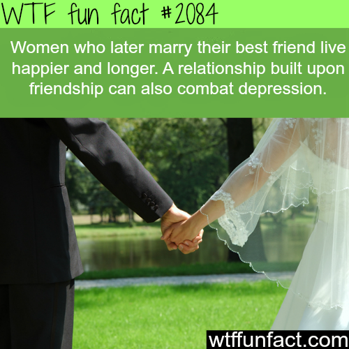 Women who marry their best friend live happier – WTF fun facts