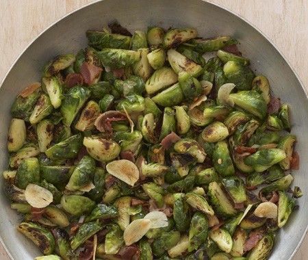 Brussels Sprouts With Pancetta Recipe | from Rocco DiSpiritos cookbook: Now Eat