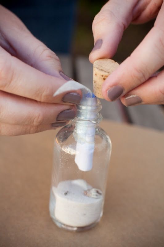 DIY Message in a Bottle — makes a cute ‘Save the Date’ or a kid’s pirate party