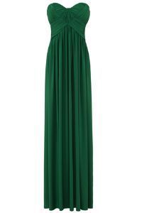 Emerald green pleat bodice grecian style maxi ball prom cruise dress