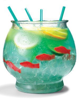 This is Ridiculous! SUMMER DRINK!  cup Nerds candy  gallon goldfish bowl 5 oz. v