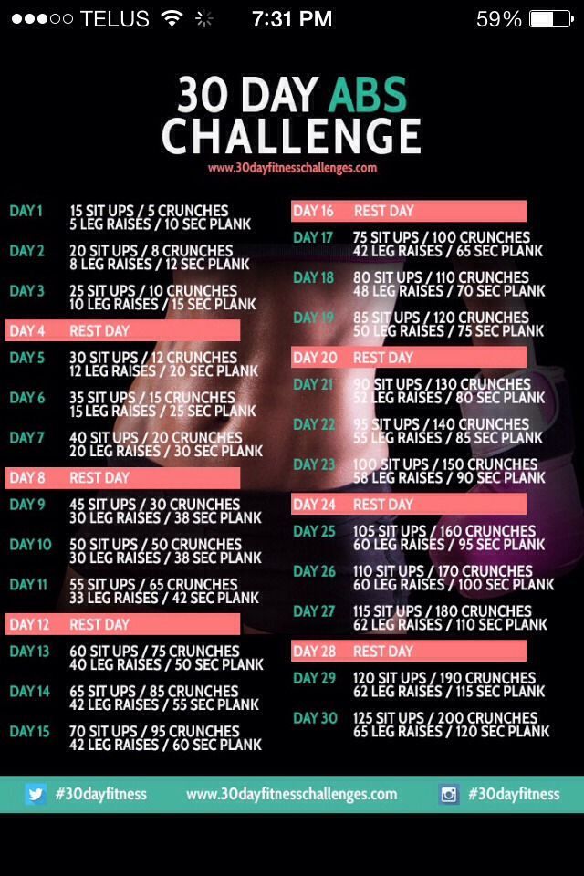 30 Day Abs Workout/Challenge