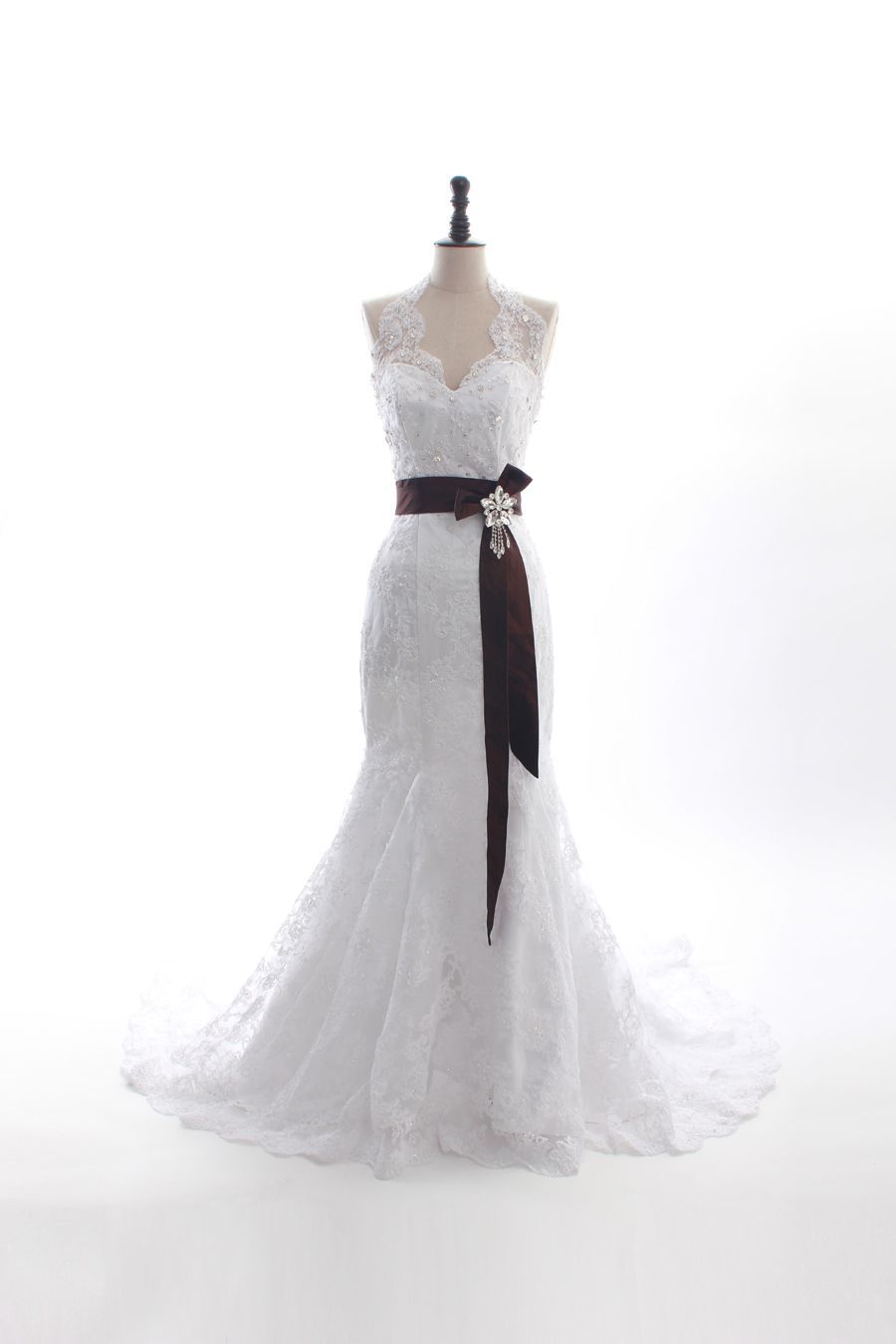 Charming Sleeveless Trumpet Floor-length wedding dress