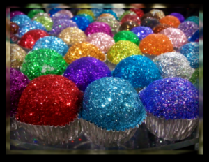 Edible Glitter Cupcakes! Cupcakes AND bling! What could be better