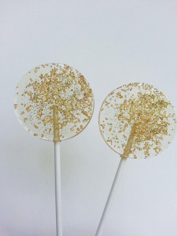 Gold Wedding Favors, Hard Candy Lollipops, Gold Candy, Baby Shower Favors, Gold