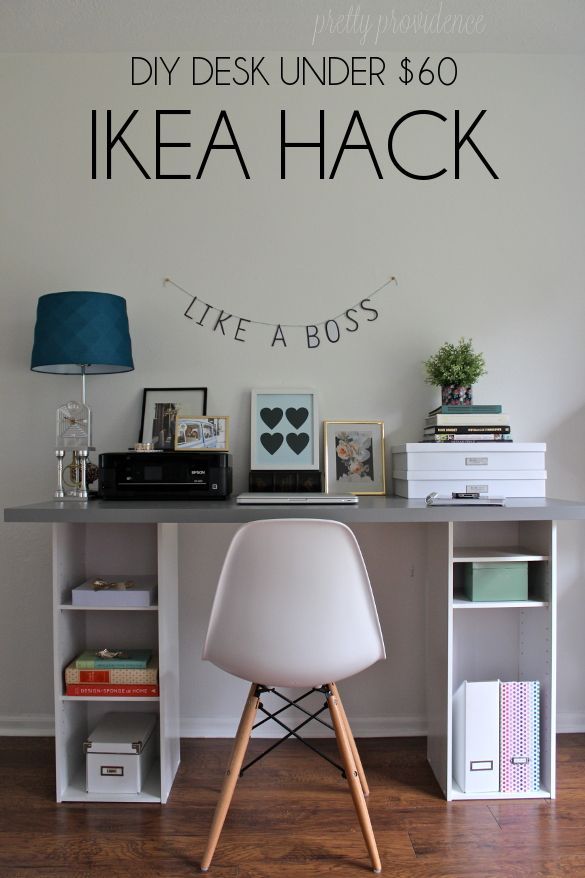 IKEA HACK – easy DIY desk for under $60!