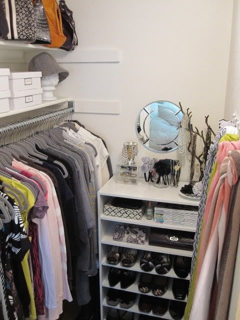 Organized small closet