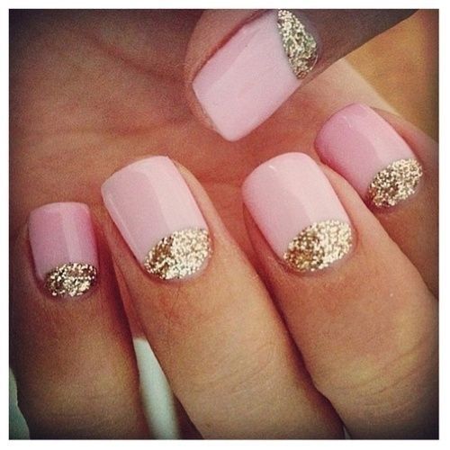 This is my new fav mani for short nails. I tried it in pale pink and it was swee