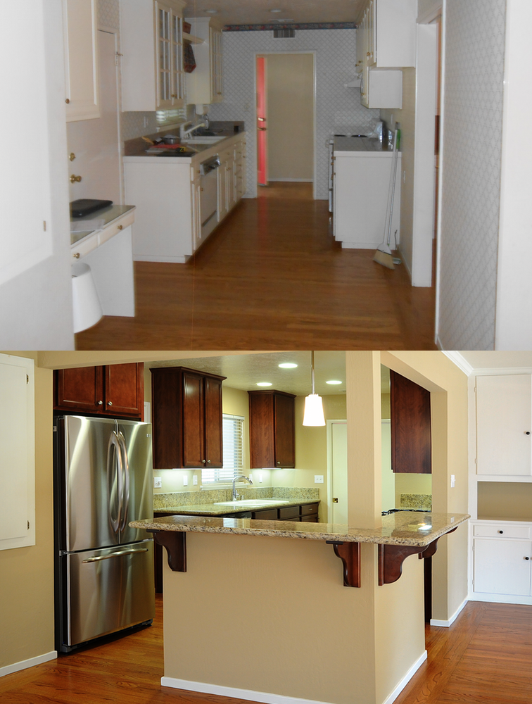 Before and After shot of the #Kitchen at Daphne!  These happy homeowners now hav