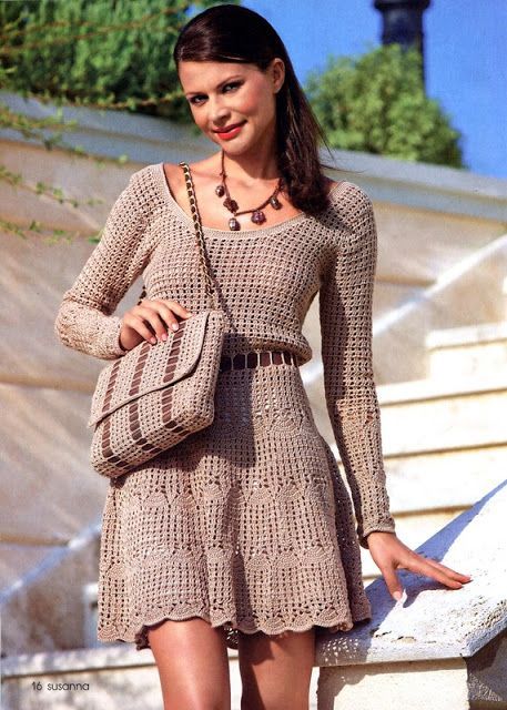 Crochet Dress with Pattern – looks simply and beautiful, love color