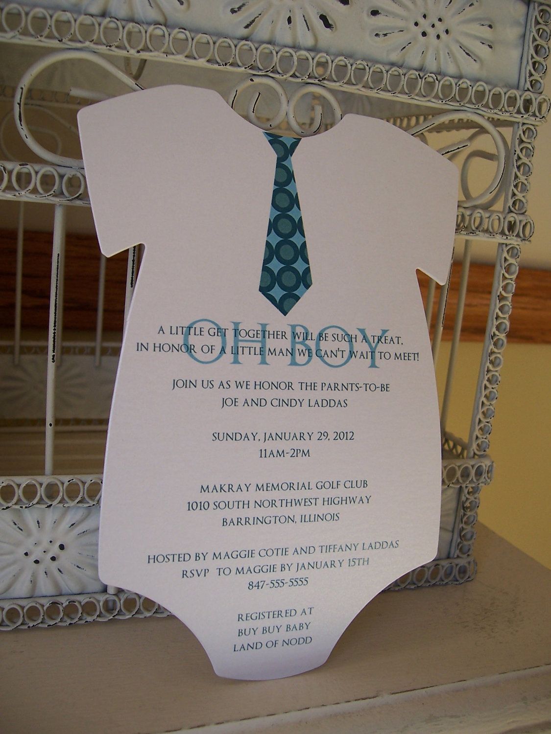 Custom Baby Boy Shower Invitation with by BeautifullyInviting